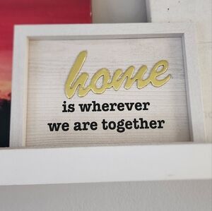 Gold and Black Home Wall Decor Sign NEW